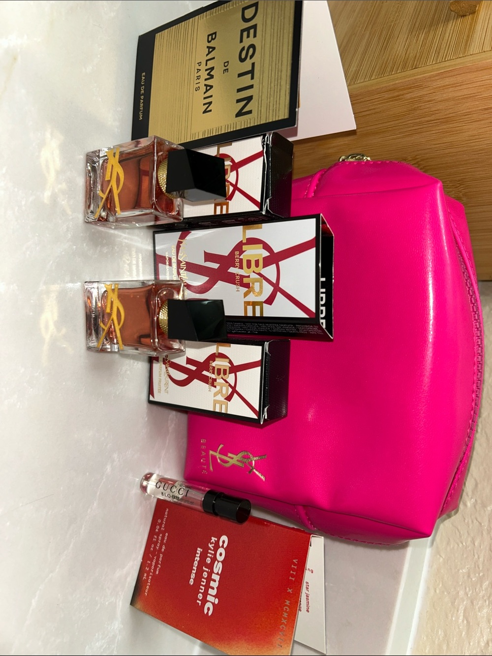 YSL Beauty Bag with Libre Berry Crush Set